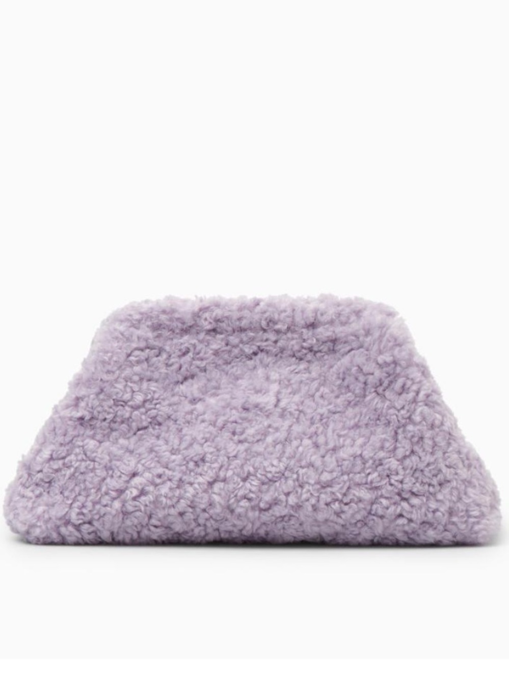 NEW COS teddy Sherpa oversized clutch purple